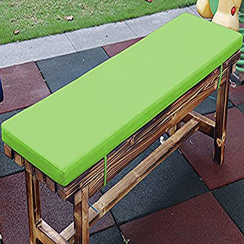 Zoomlie Bankkissen für Gartenmöbel, wasserdicht, 100/110/120/140/150 cm langes Stuhlkissen, 5 cm dick, Sofakissen für Terrasse, Rasen, Balkon (Grün, 140 x 40 x 5 cm)