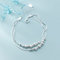 Karriter Bracelet Argent Femme,Bracelet en Argent Sterling 925 Boule Givrée Brillante Bracelet D'Amitié Double Couche Cadeaux De Bijoux Réglables pour Femme Petite Amie À L'Occasion d'un Anniversaire
