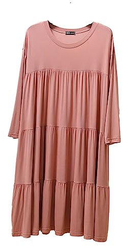 DSKK Chemise de Nuit Manches Longues Femme Modal Doux Enceinte vêtements de Nuit pour Femmes Robe de Nuit Femme (6#,XL)