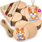 55 PCs Blank Wooden Craft Circles with Hole for Painting and Crafting - 4 cm Unfinished Wood Circles for Crafts - Round Wood Slices as Hanging Ornaments for Home Decoration