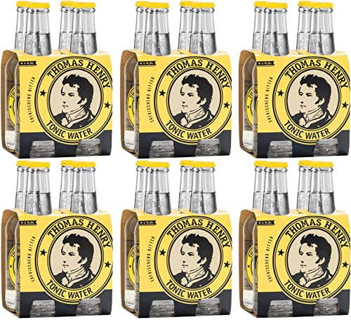 Thomas Henry Tonic Water - Lot de 6 verres rafraîchissants (6 x 4 x 0,2 l en verre MW) pour mélanger vos longs drinks et cocktails avec gin & Co.