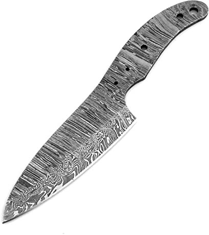 Damast Küchenmesserklinge Handgeschmiedete Damast Rohling Damascus blank blade Klinge 6032EA
