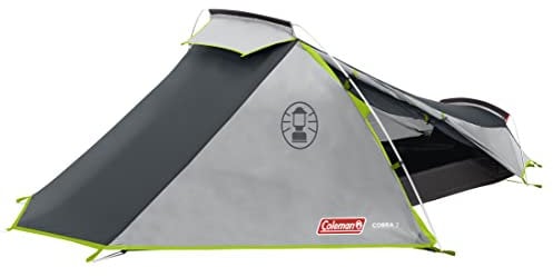 Coleman Cobra, ultraleichtes kompaktes 3 Mann Zelt, 3 Personen Wanderzelt, 100% wasserdicht, eingenähte Bodenplane, Trekkingzelt mit Aluminiumstangen, schneller Aufbau, Grau/Grün, Einheitsgröße