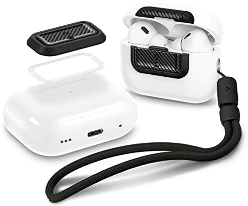 Spigen Lock Fit M [EZ FIT] Verriegelung Kompatibel mit AirPods Pro 2. Generation(2023/2022) / AirPods Pro(2019) Locking Module mit Handschlaufe Keine Hülle enthalten - Carbon