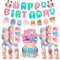 Themed Geburtstag Dekorationen,33pcs Geburtstags Luftballons,Partydekorationen Umfassen Luftballons, Banner, Cake Topper für Kinder Themenparty