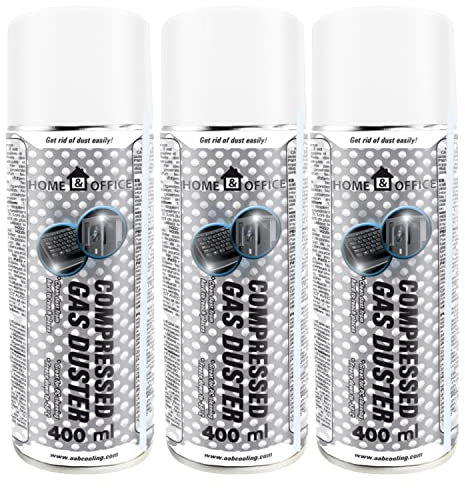 AABCOOLING 3x400 ml Cleaning Spray Home&Office Compressed Gas Duster 400ml K4, Dust Blower, Computer Vacuums, Air Blower, Can of Compressed Air, Office Equipment Cleaners, Office Supplies
