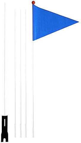 Fahrradfahne, 220cm Fahrrad Wimpel Kinder Sicherheitswimpel Verstellbare Fahrradwimpel Fahrrad-Sicherheitsflagge Gut Sichtbar & Reißfest Fahrradanhänger Dreiecksflagge für Kinder und Erwachsene, Blau