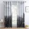 THYUNQ Vorhänge New York Motiv, Vorhang Blickdicht Verdunklungsvorhänge mit Ösen - Gardinen Wohnzimmer Schlafzimmer Fenster, 2er Set Curtains, H 166 x B 75 cm