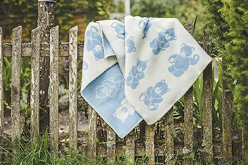 Ger3as Babydecke Wolldecke Plaid 90 x 130 cm Warme Decke aus Schafwolle Decke Kuscheldecke Wolle Überwurf, Plaid oder Kuscheldecke für Sofa