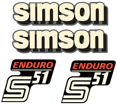 Simson S51 Enduro Wasserschiebebild Nass Schiebebild IFA DDR Decals 4 teilig