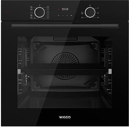 [ Test SEHR GUT, Note 1.1 *] WIGGO Backofen Set schwarz 60cm 73L mit Teleskopschienen & Airfry, Selbstreinigung, 10 Funktionen, Soft-Close, Einbaugerät Einbaubackofen [5 Jahre Garantie, Klasse A]