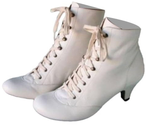 ticticlily Stivali Cowboy Donna Invernali Morbidi Stivaletti Comode Eleganti Ankle Boots B Bianco 35