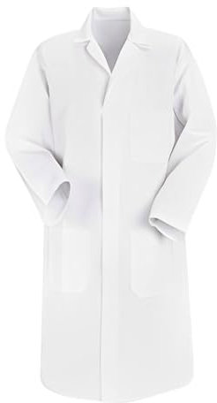 Laborkittel Weiß Kittel Arztkittel Herren Damen Mantel Hygiene Arbeitskleidung Arztmantel Schutzkleidung mit Knöpfen und 3 Tasche Chemie Schule Unisex Arztmantel für Labor, Studium, Arbeit (XL, Weiß)