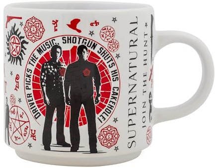 Supernatural Join The Hunt einzelne stapelbare Keramiktasse, Fassungsvermögen: 370 ml
