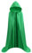 Proumhang Verde Mantello con Cappuccio Lungo in Raso Adulto Costume di Halloween Capo Masquerade Costume di Natale 2XL