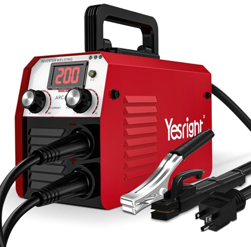 YesRight - 200A 110V MMA Welding Machine, Portable Arc Welder with IGBT Digital Display, Hot Start for Beginners and Professionals