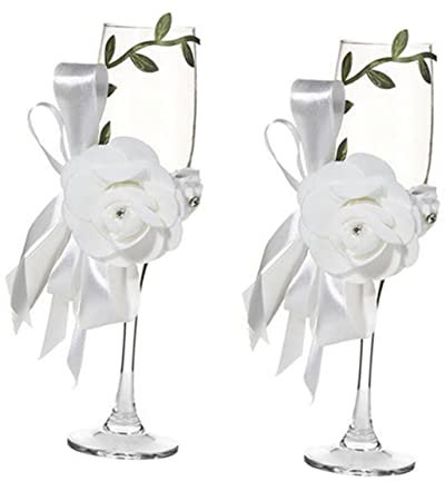 OUNONA Hochzeitsdekorationen: Kelch Aus Blatt Rose Satin Weinbecher Partykelch