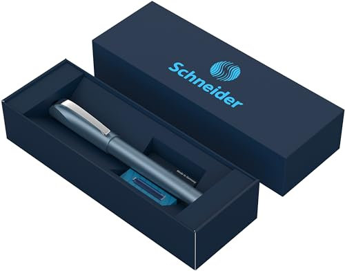 Schneider Ceod Shiny Tintenroller Geschenkset im Kartonetui (inkl. Standard Tintenpatronen, für Rechts- und Linkshänder) blue