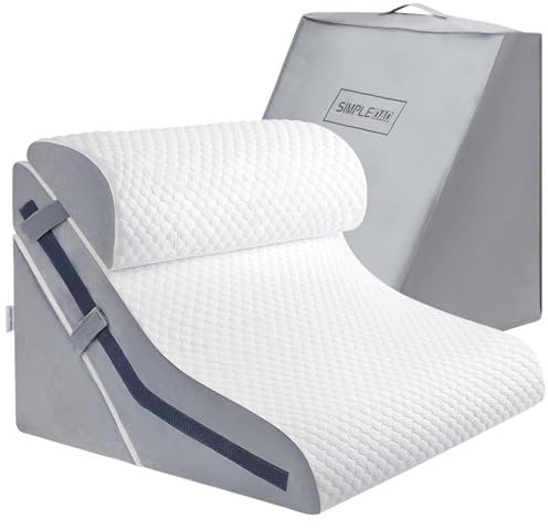 Simpledad Cuscino a cuneo per dormire, set di cuscini ortopedici a cuneo 15 in 1 in memory foam regolabile post chirurgia, altezza 22,9 e 40,6 e 50,8 cm, cuscini inclinati 3 in 1 per mal di schiena