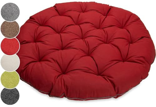 Grau,170*120CM,HOUSN Polster für Papasansessel, rund Durchmesser 120 cm Dicke 15cm | UV - beständig wasserdicht Outdoor/Indoor | Bodenkissen Kissen für Gartenmöbel | Sitzauflage Auflage für Papasan