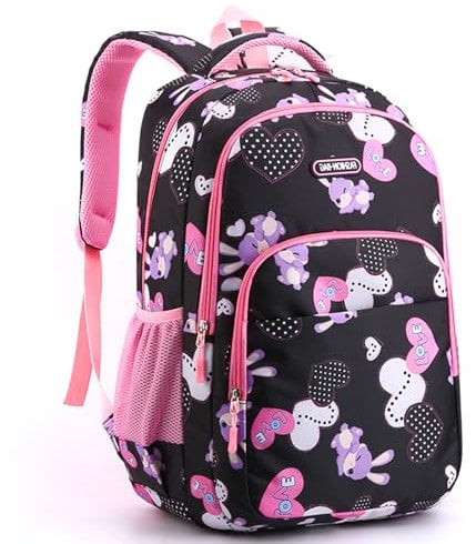 AUEJACKY Zaino per Ragazze,Bambina Zaini per Scuola,Primaria Borse Scuola per Elementare,Zainetto Bambina,Zaino per la scuola per ragazze,per Scuola Lavoro Escursioni Viaggi Impermeabile Nylon (B)