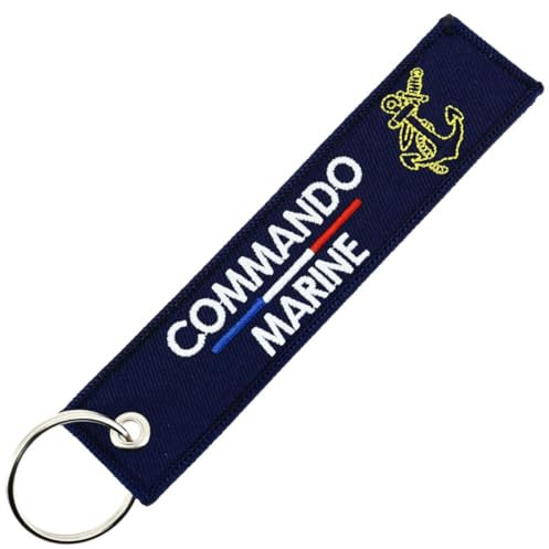 CLJ - Porte-clés - Commando Marine - Nationale - France - Bleu marine foncé - Militaire - Maritime