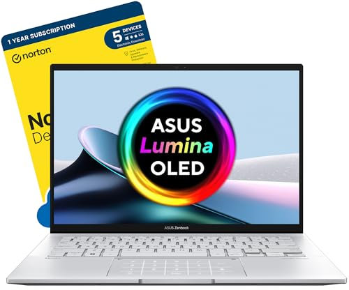 ASUS ZenBook 14 OLED UX3402VA (Intel Core i5-13500H (13th Gen), 16GB LPDDR5 RAM, 512 GB SSD, 14 2.8K, Wi-Fi 6E, Backlit Keyboard, Fingerprint Reader, Windows 11) Free Norton 360 Deluxe Anti Virus