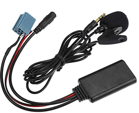 QUARKZMAN 1 Satz AUX Bluetooth Adapter Auto mit Mikrofon Radio Musik für Alfa Romeo for für FIAT für Lancia ABS Schwarz Ersatz