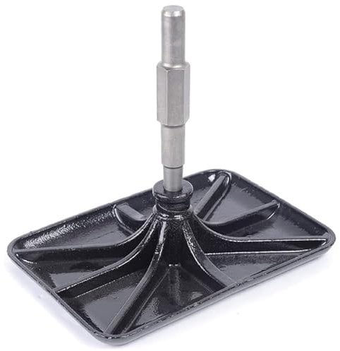 YiAndeli Jack Hammer Compactor Plate, Steel Tamper Rammer Plate Snoring Tablet with Handle for Ground Builder Landscaper Gardeners Black,1
