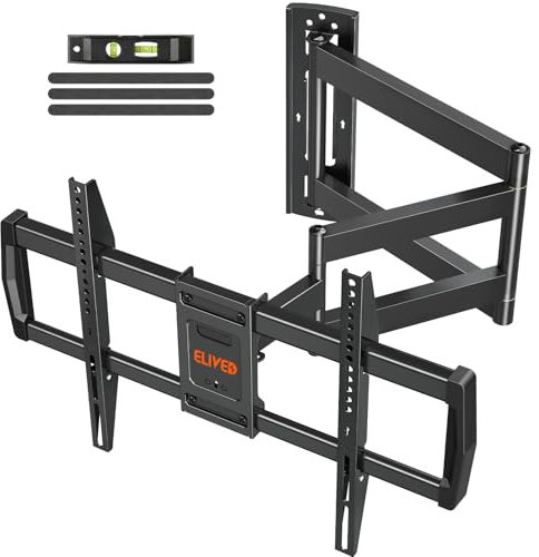 ELIVED TV Wandhalterung mit 762 mm Langem Gelenkarm für die meisten 42-75 Zoll TVs,TV Halterung Schwenkbar neigen, hält bis zu 45 kg. Fernseher Halterung Max VESA 600x400mm EV3037