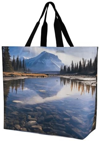STVNKML Magnificent View in Banff Tragetasche für Damen, wiederverwendbare Einkaufstasche für Lebensmittel, Einkaufstaschen für Reisen, Lebensmittel