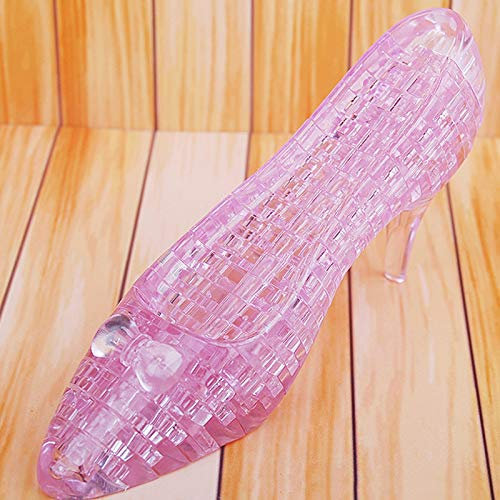 Crystal Puzzle 3D Hochhackige Schuhe Transparentes Design DIY-Spielwaren Bauen Kristalline Bildung Magnetische Bausteine Bausatz für Kinder und Erwachsene ﻿