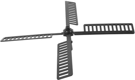 VICASKY Plastik Windmühle, Garten Windmühlenblatt, Außenbereich Windmühlen Teil, Schwarz, 21 x 21 cm, DIY Ersatzteile