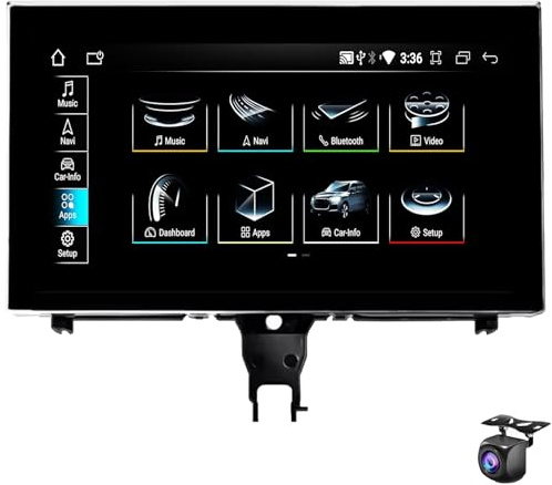Autoradio für A6 C7 A7 2012 2013 2014 2015 2016 2017 2018, 9 Zoll Touchscreen kabelloses Carplay Android Auto Bluetooth GPS Mirror Link WiFi FM/RDS DSP AHD Rückfahrkamera SWC(Color:4 CORE 2+32G)