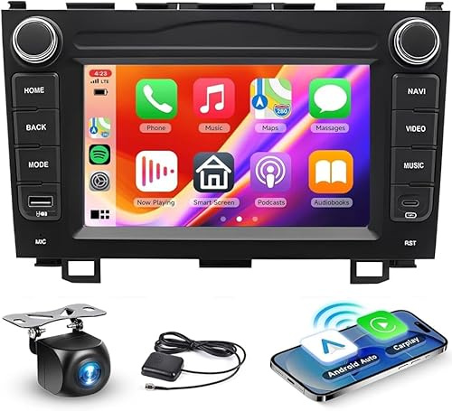 Car Stereo Compatible for Honda CRV 2007 2008 2009 2010 2011 Android 14 for Honda Radio Carplay GPS Navigation 7inch Wireless Carplay & Andriod Auto Touch Screen Bluetooth,WiFi/FM/RDS