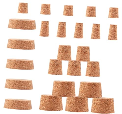 ARTIBETTER 50 pièces Bouchons Liège pour Bouteille Joint Étanche pour Vin Bière Bouteille Bouchons Naturels Alimentaires Assortiment Variées