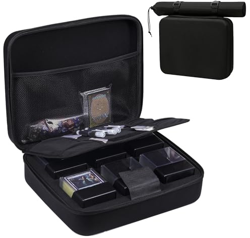 Minahao Trading Card Deck Boxes with Portable Organizer Case. Card Storage Box for Magic The Gathering Commander Deck. Holds 1200+ MTG/TCG/OCG Sleeveless Cards & Playmats, Dice,Accessories.(NO CARD)