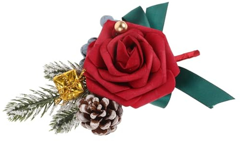 MUCKLILY Weihnachtsbrosche Zierbrosche für Damen Dekorative Brosche Kreative Brosche Broschenästhetik Kleidungsschmuck Festtagsaccessoires Anstecknadel Reversnadel Hutdekoration