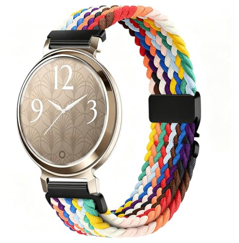 Sundara 14mm Nylon Sport Strap for Garmin Lily 2 Active Lily 2 soft braided seamless adjustable strap, compatible with Garmin Lily 2 Sport Lily 2 Classic unisex.