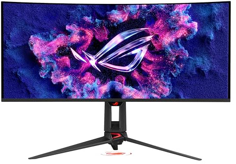 ASUS ROG SWIFT OLED PG34WCDN, Monitor Gaming da 34 4K QD-OLED, Nero | (3440 x 1440), 360Hz, 0,03ms (GTG), Pellicola in Grafene, G-SYNC, Care Pro, Sensore Neo Proximity, HDR 500