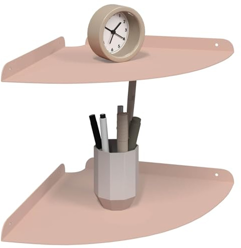 vidaXL Schwebendes Regal mit Regal 2 pcs Rosa 30 x 30 x 2 cm, Wohnzimmer, minimalistisches Design, schwebendes Regal, platzsparend, Moderne Wandmontage für Deine Deko