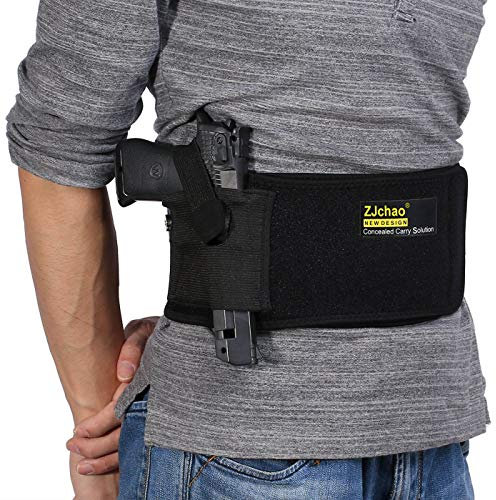 Funda De Funda De La Revista Duales Cierre De Hebilla Magnética Para Pistolas, Revólveres Tama O De Cintura Ajustahasta 44, Izquierda, Derecha Extraer, Negro
