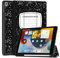 TNP Case for iPad 9th Gen 2021/iPad 8th 2020/iPad 7th 2019 Generation Protective Cover with Pencil Holder - 10.2 inch Slim Soft TPU Trifold Stand PU Leather Folio Auto Sleep Wake - Composition Book