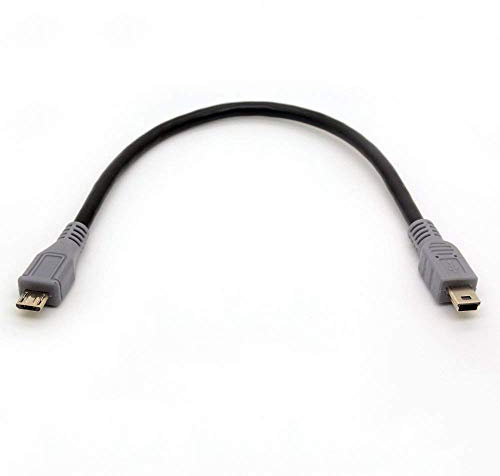 Tomost Câble adaptateur micro USB vers mini USB Micro vers Mini OTG pour appareils mobiles (20 cm)