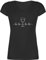 T-Shirt Damen V Ausschnitt - Symbol und Zeichen Outfit - Herzschlag Wein Vino Weinliebhaber - M - Schwarz - Shirt Alkohol Statement-t-Shirt Statement weinglas Shirts mädelstruppe mit Statements