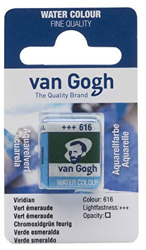 Van Gogh Aquarellfarbe, halbes Näpfchen, Chromoxidgrün feurig 616