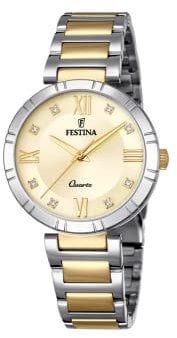 FESTINA Reloj Analógico para Mujer de Cuarzo con Correa en Acero Inoxidable F16937/B