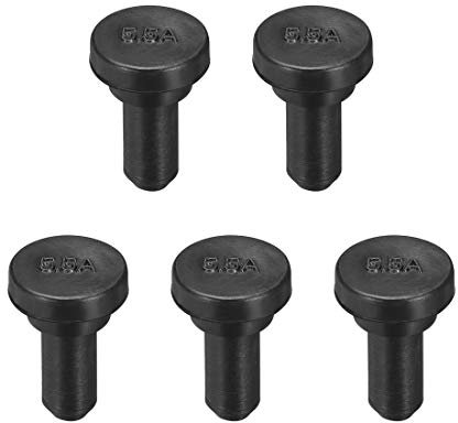 sourcing map Rubber Stopper, SPR-055A EPDM 5.5mm Dia Seal Hole Insert Stopper Black for Cable Gland, 5pcs