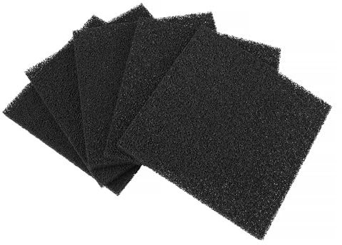 Flexzion 5 Stück Rauchabsorberfilter, 13 cm x 13 cm Filter Dunstabzugshaube Zuschneidbar, Aktivkohlefilter zum Löten von Rauchabsauger, Kompatibel mit Universalern Lötrauchabsaugern