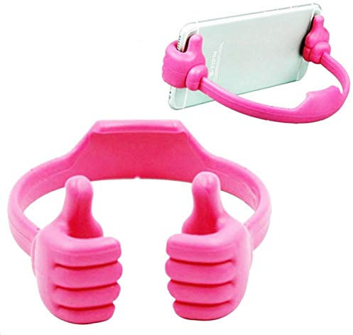 KIRALOVE Support pour Smartphone de Bureau - Compatible avec Tous Les téléphones Portables - Support de téléphone - idée Cadeau Originale - Bureau - Universel - Montre téléphone Assis Rose - Pas Cher